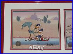 Signed & Numbered Chuck Jones Road Runner Wile E Coyote Acme Bird Seed Cel Art