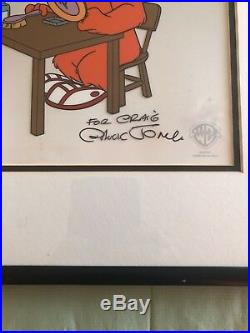 Signed by Chuck Jones HARE-DO Animation Sericel with Bugs Bunny & Gossamer