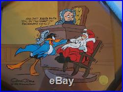 Sold Out Chuck Jones Santa on Trial Sericel Hand painted cel Signed Daffy Porky