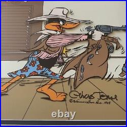 Stick Em Up Daffy Chuck Jones Signed Animation Cel Limited Edition 117/300 1988