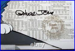 Stock broker SIGNED CHUCK JONES LIMITED EDITION WARNER BROTHERS ANIMATION CEL