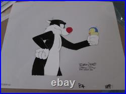 Sylvester signed Chuck Jones Production cel Father of the Bird 1997