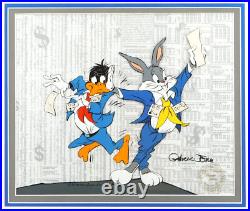 TRADERS Bugs Bunny Daffy Cel Chuck Jones Signed Limited Edition Art Wall Street
