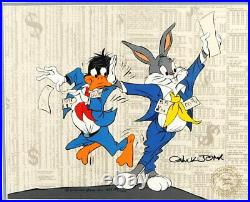 TRADERS Chuck Jones Signed Cell Limited Edition Bugs Bunny Stock Market Art Cel