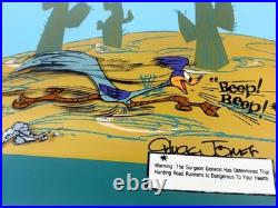 The FANATIC Chuck Jones Signed Wile Coyote Road Runner Limited Edition Cel Art