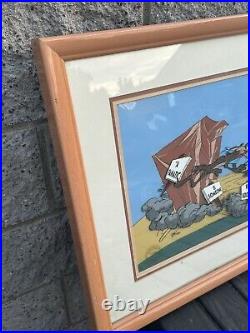 The FANATIC Chuck Jones Signed Wile Coyote Road Runner Limited Edition Cel Art