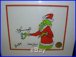 The Grinch Who Stole Christmas Production Cel Art Chuck Jones Foray Thurl Signed