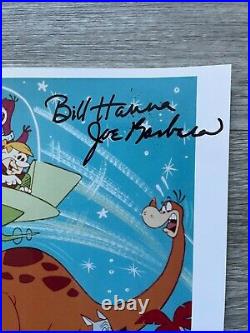 The Jetsons & The Flintstones Bill Hanna Joe Barbera Signed Art Coa Rare