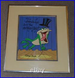 The Michigan Rag Michigan J Frog Animation Cel Signed Chuck Jones Frame LE