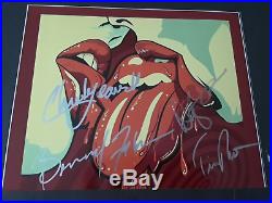 The Rolling Stones Signed By 4 Daryl Jones Tim Ries Chuck Leavell Bernard Fowler