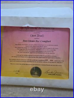 Too Clean for Comfort First Limited Edition Animation Cel Chuck Jones signed