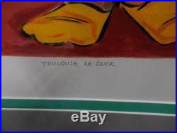 Toulouse Le Duck' CHUCK JONES 1991 Signed Hand Pulled Stone Lithograph