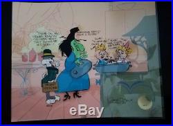 Truant Officer Bugs Bunny & Witch Hazel Cel AP61/75 Chuck Jones Signed Disney