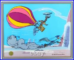 Up Up and a Weight Wile Chuck Jones Cel Wile Coyote Road Runner Hot Air Balloon