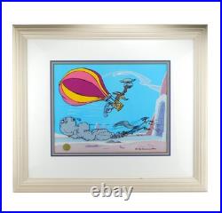 Up Up and a Weight Wile Chuck Jones Cel Wile Coyote Road Runner Hot Air Balloon
