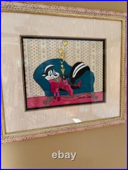 VERY RARE Pepe & Bugs Signed Chuck Jones Animation Cels (2 framed cels)