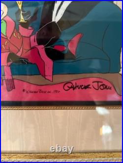 VERY RARE Pepe & Bugs Signed Chuck Jones Animation Cels (2 framed cels)