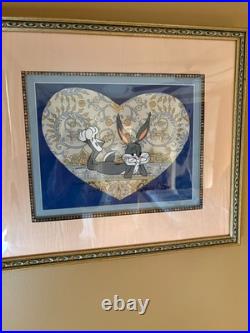 VERY RARE Pepe & Bugs Signed Chuck Jones Animation Cels (2 framed cels)