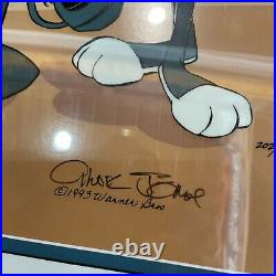 VTG 1993 Signed Chuck Jones Rabbit of Seville III Cel 202/750 COA Looney Tunes VTG 1993 Signed Chuck Jones Rabbit of Seville III Cel 202/750 COA Looney Tunes