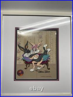 VTG Limited Edition Bugs Bunny And Honey LE Animation Cel Chuck Jones Signed