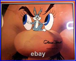 Vintage Bugs Production Cel Signed by Chuck Jones with Linda Jones Seal 1985