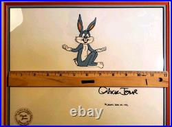Vintage Bugs Production Cel Signed by Chuck Jones with Linda Jones Seal 1985