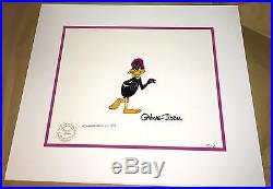 Vintage Warner Brothers Daffy Duck Original Production Cel Signed by Chuck Jones