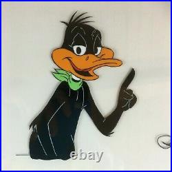 Vintage Warner Brothers Daffy Duck original production cel signed by Chuck Jones