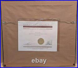 Virgil Ross Signed Bugs Bunny & TORO Bull Original Color Drawing Framed