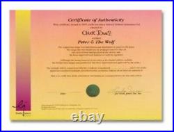 WARNER BROS. Chuck Jones Signed Hand Painted Cel PETER AND THE WOLF not Disney