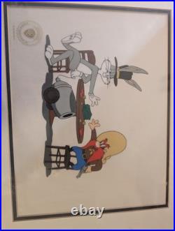 WB. Limited edition sericel Bugs Bunny and Yosemite Sam