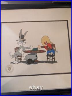 WB. Limited edition sericel Bugs Bunny and Yosemite Sam
