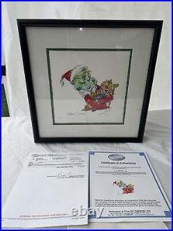 WHO HUG The Grinch And Cindy Signed Chuck Jones #73/100 Framed