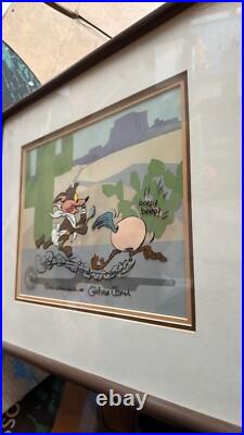 WILE COYOTE ROAD RUNNER Baby Chase Chuck Jones Signed Cel Limited Edition Art