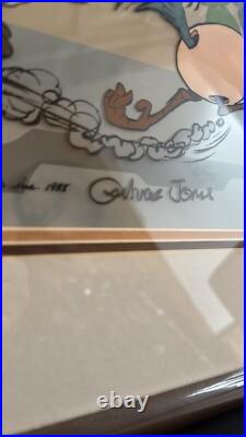 WILE COYOTE ROAD RUNNER Baby Chase Chuck Jones Signed Cel Limited Edition Art