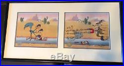 WILE E COYOTE ACME BIRD SEED Chuck Jones Two Hand Signed Limited Edition Cels