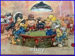 Wanna Bet Chuck Jones Sericel 199/250 Framed COA Excellent Condition