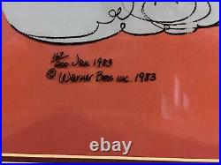 WarnerBros Cel Wile E Coyote Hot Pursuit Chuck Jones Signed Very Rare #167/200