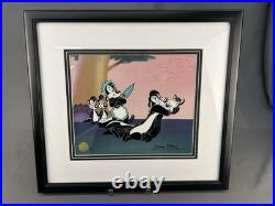 Warner Bro LE Cel 2000 Odor-Able Pepe le Pew + Kitty 6/45 Signed Chuck Jones COA Warner Bro LE Cel 2000 Odor-Able Pepe le Pew + Kitty 6/45 Signed Chuck Jones COA