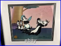 Warner Bro LE Cel 2000 Odor-Able Pepe le Pew + Kitty 6/45 Signed Chuck Jones COA
