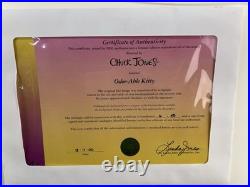 Warner Bro LE Cel 2000 Odor-Able Pepe le Pew + Kitty 6/45 Signed Chuck Jones COA Warner Bro LE Cel 2000 Odor-Able Pepe le Pew + Kitty 6/45 Signed Chuck Jones COA