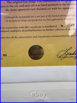 Warner Bro LE Cel 2000 Odor-Able Pepe le Pew + Kitty 6/45 Signed Chuck Jones COA