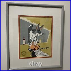 Warner Bros 1987 Bugs Bunny Elmer Fud cel Chuck Jones Signed 97/200 Framed