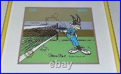 Warner Bros Animation Cel Bugs Bunny Tennis Signed Chuck Jones Vintage Cell
