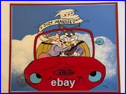 Warner Bros BugsBunny & Bride CHUCK JONES Cel Limited Ed Signed Art Just Married