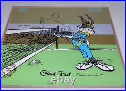 Warner Bros Bugs Bunny Cel Bugs Tennis Chuck Jones Signed Vintage Animation