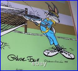 Warner Bros Bugs Bunny Cel Bugs Tennis Chuck Jones Signed Vintage Animation