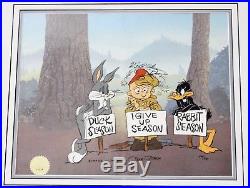 Warner Bros Bugs Bunny Daffy Duck Elmer Cel I Give Up Season Signed Chuck Jones
