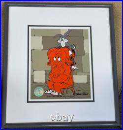 Warner Bros Bugs Bunny Gossamer Chuck Jones Signed Limited Edition Cel 151/500