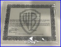 Warner Bros. Bugs Bunny Signed Production Cel by Chuck Jones Framed with COA Warner Bros. Bugs Bunny Signed Production Cel by Chuck Jones Framed with COA